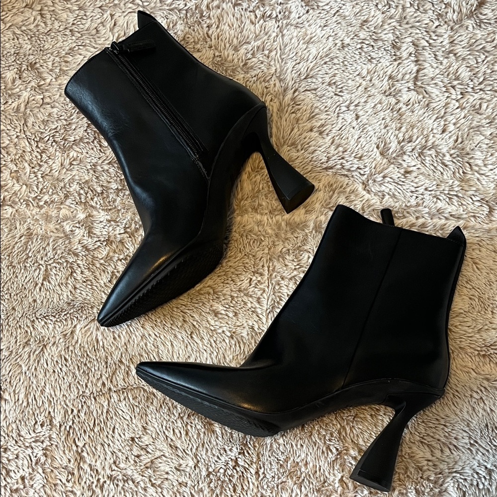 Cole Haan Sleek Black Heeled Boots
